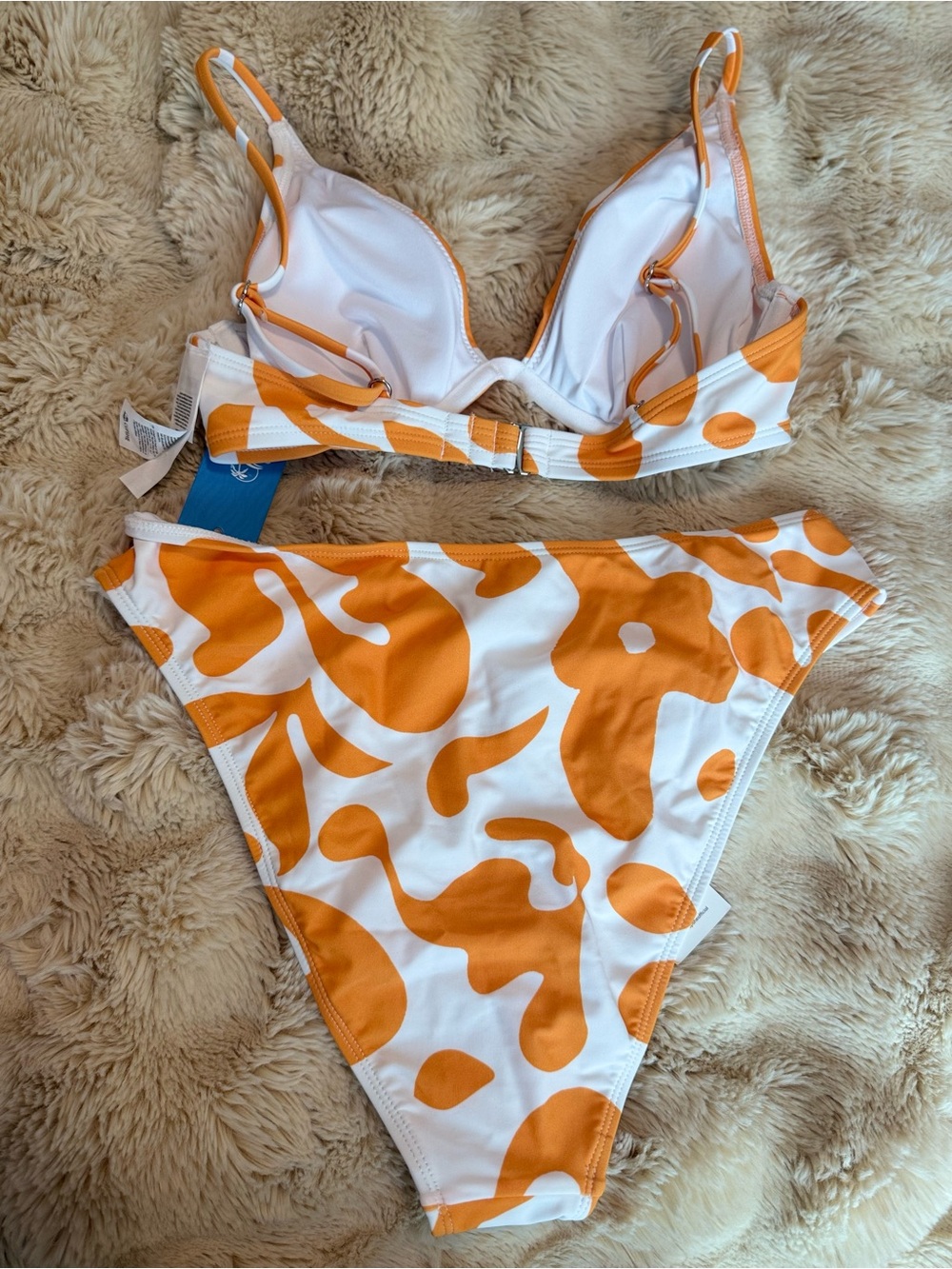 NWT Cupshe Sunset Canvas Abstract Bikini Set | bottoms - med, Top - XS - Picture 8 of 8